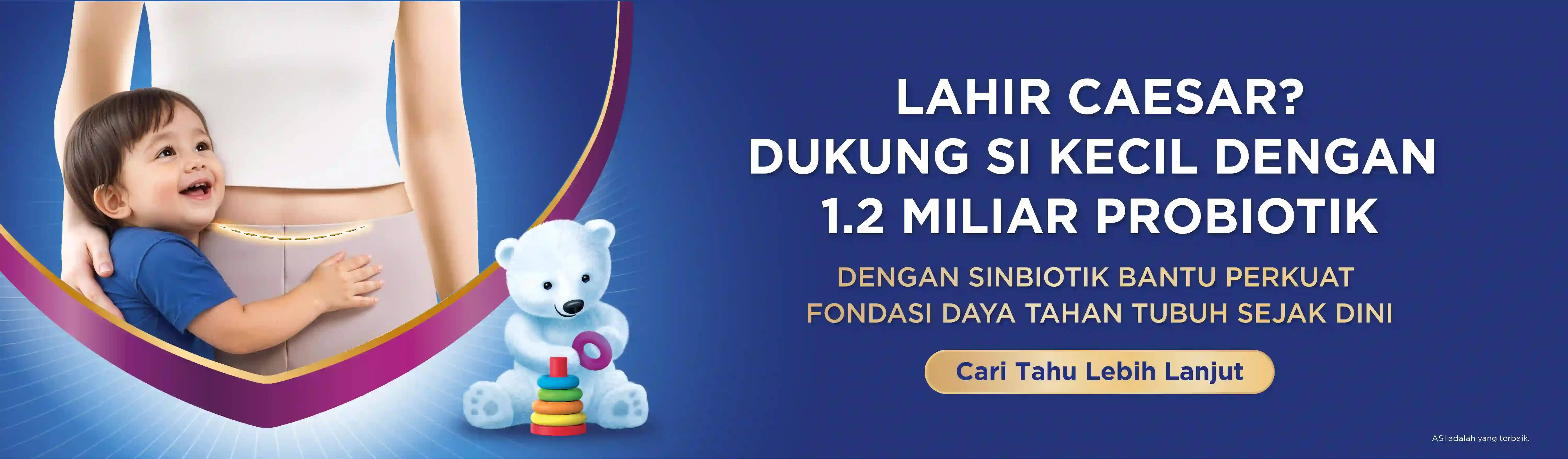 Lahir Caesar? Dukung si Kecil dengan 1,2 Miliar Probiotik