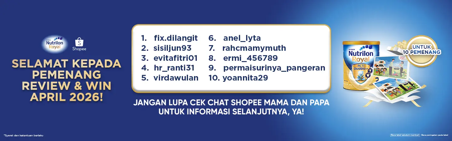 Selamat Kepada Pemenang Review and Win April 2026